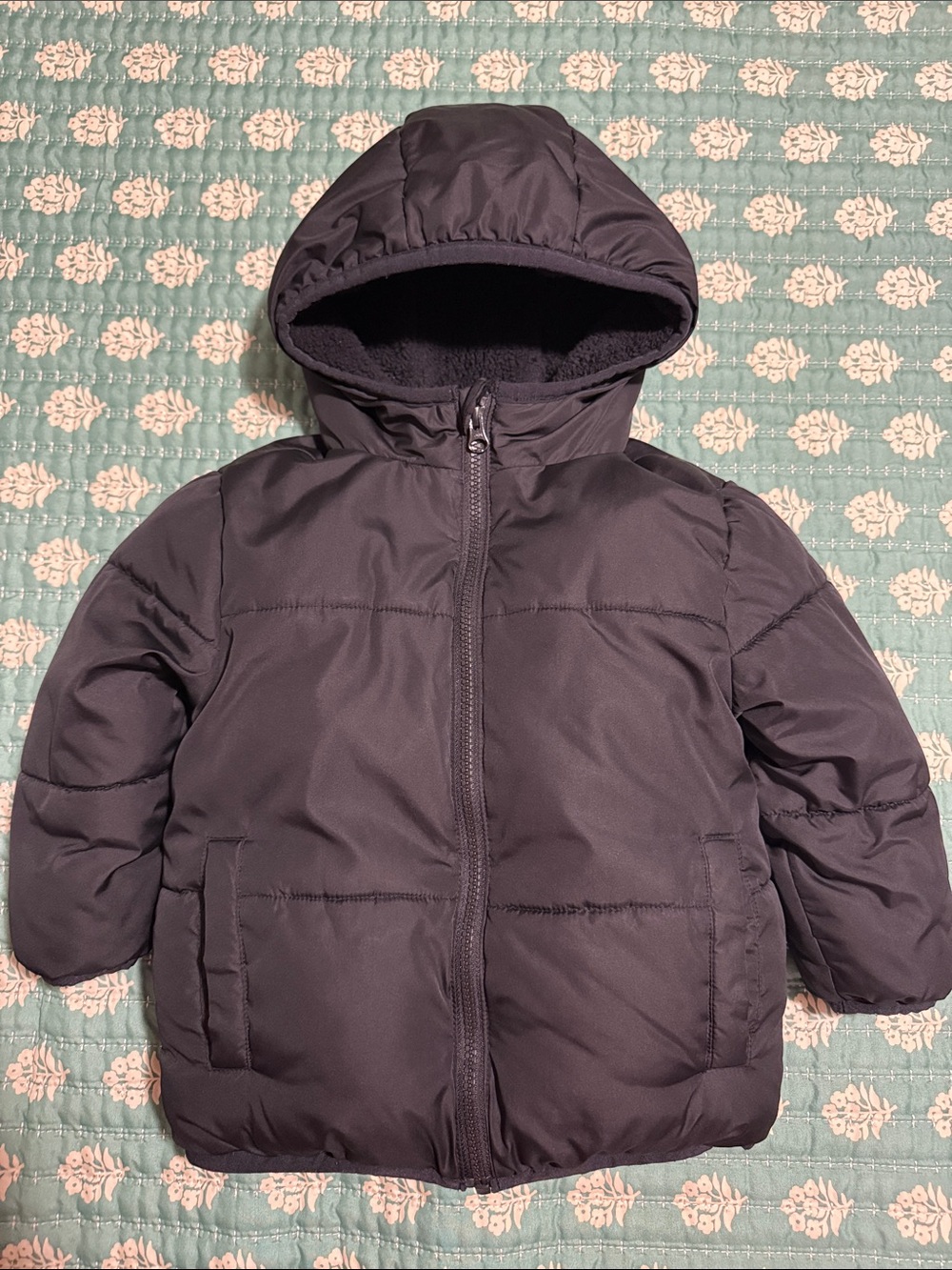 Swiss Tech Kids Black Hooded Puffer Jacket